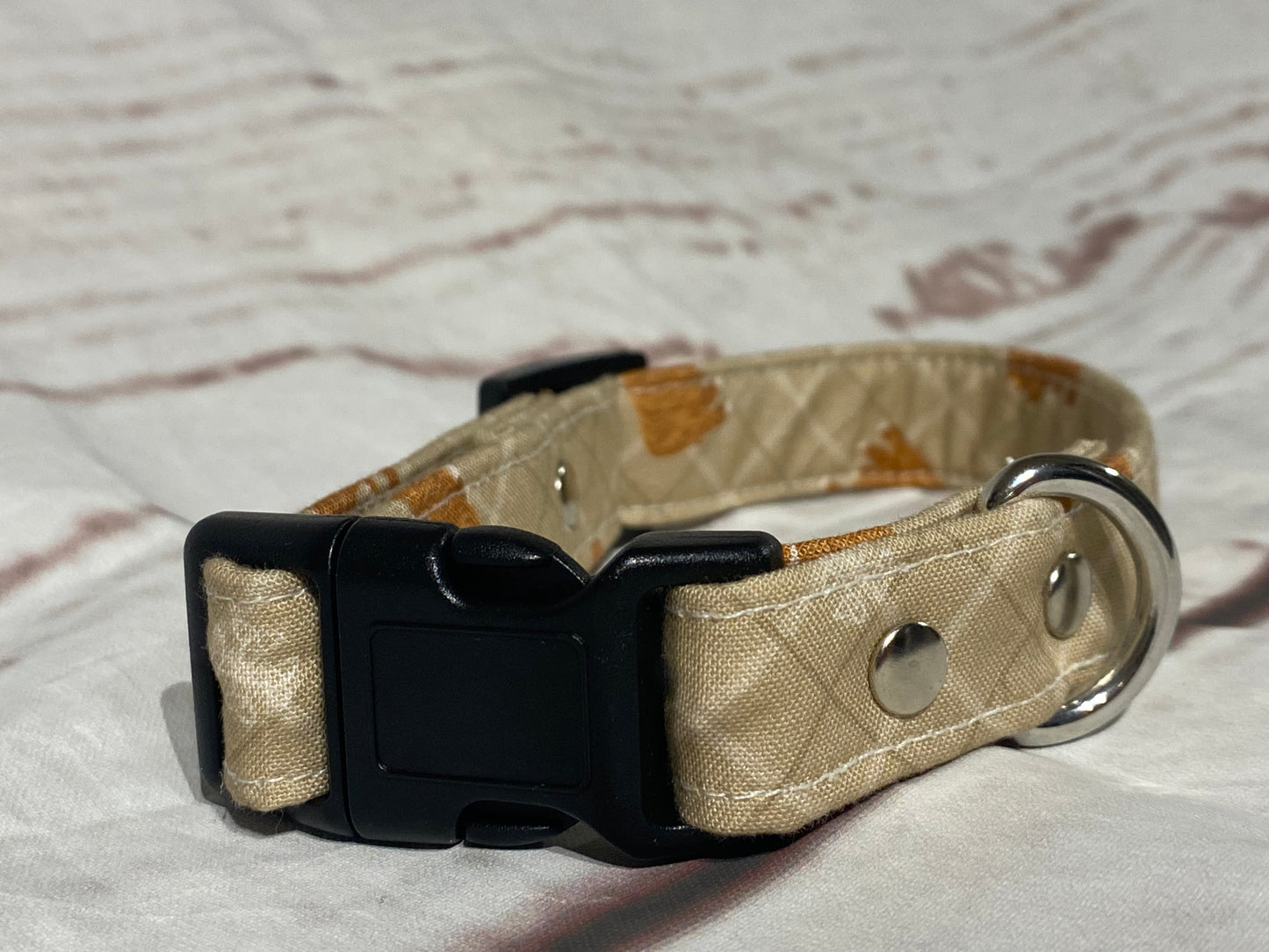 Dog Collar  - Oatmeal Highland Coo design