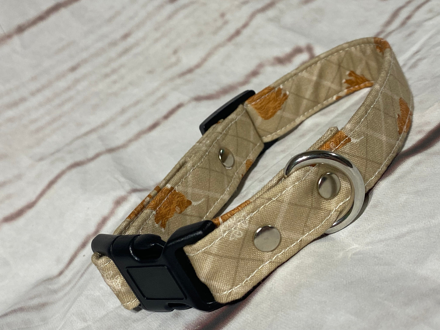 Dog Collar  - Oatmeal Highland Coo design