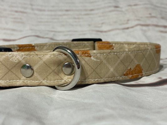 Dog Collar  - Oatmeal Highland Coo design